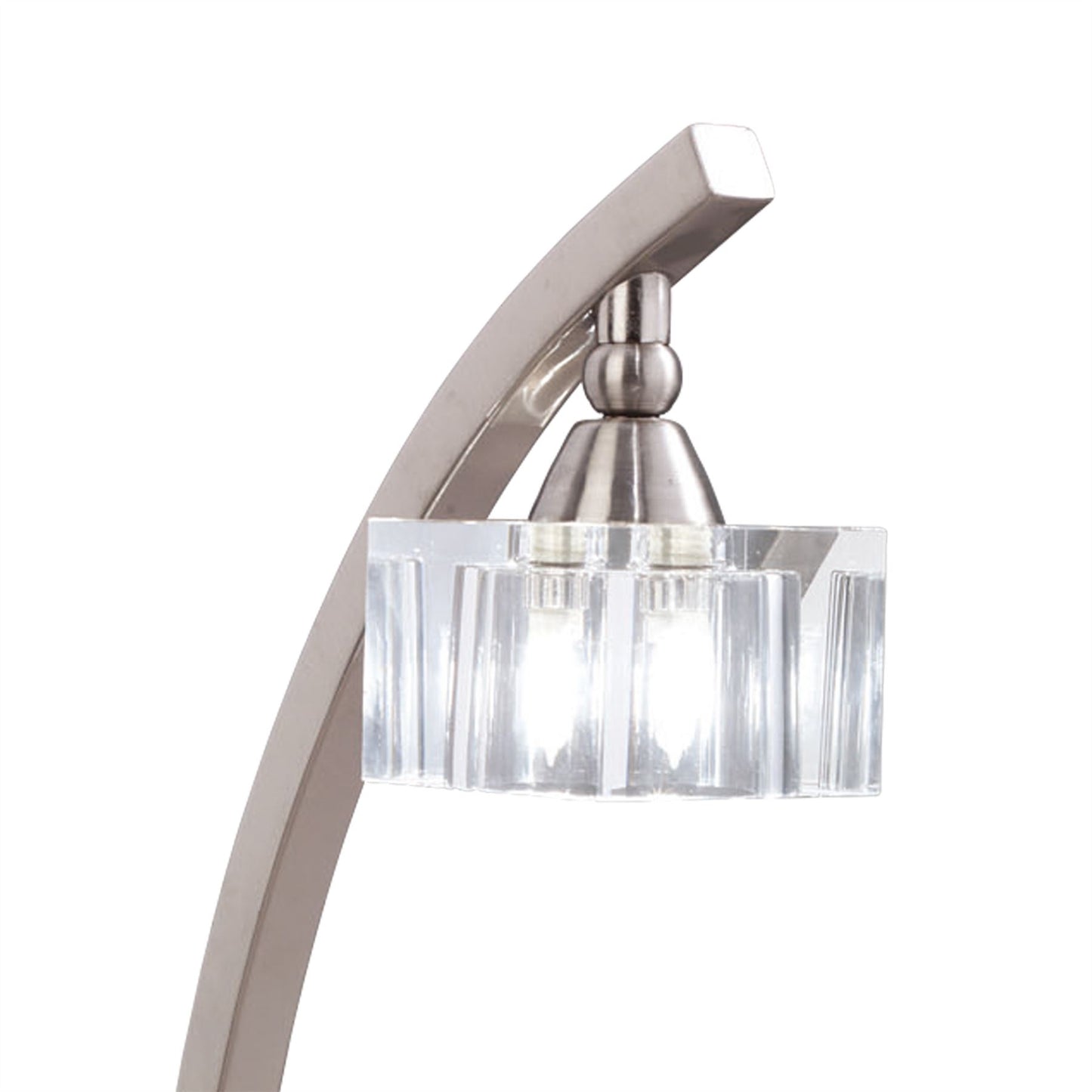 Mantra Cuadrax Table Lamp 1 Light G9 Satin Nickel
