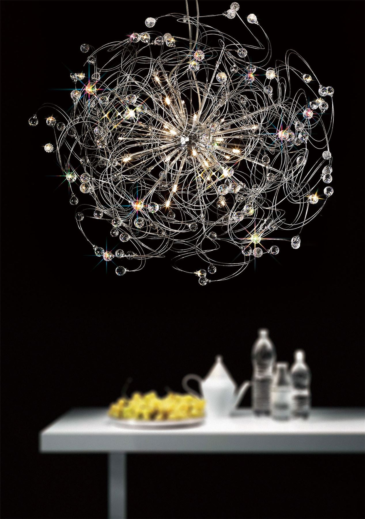 Diyas Messe 96cm  24 Light G4 Polished Chrome/Crystal, NOT LED/CFL Compatible Item Weight: 15.3kg Ceiling Pendant Light Fitting