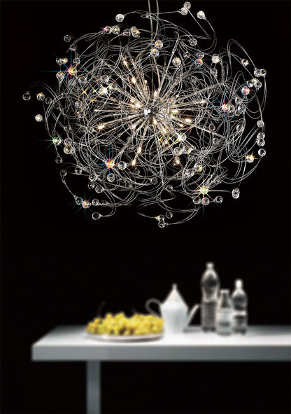 Diyas Messe 96cm  24 Light G4 Polished Chrome/Crystal, NOT LED/CFL Compatible Item Weight: 15.3kg Ceiling Pendant Light Fitting