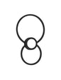 Mantra Fusion Mural Wall Light Circles, Dimmable, 24W, 3000K, 1440lm, Matt Black, 3yrs Warranty