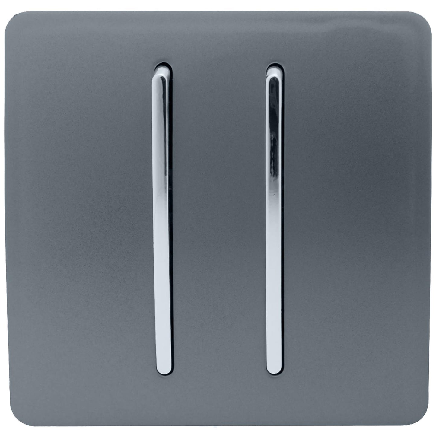 Trendi 2 Gang Artistic Modern Glossy Tactile Home Automation Switch Warm Grey