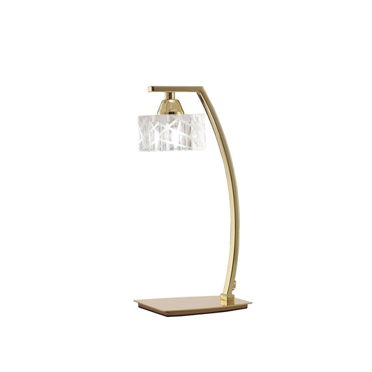 Mantra Zen Table Lamp 1 Light G9, Polished Brass