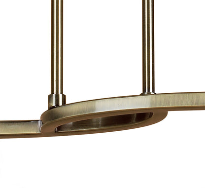Mantra Alaska GU10 Telescopic 4 Light L1, SGU10 Bar, Antique Brass, CFL Lamps INCLUDED