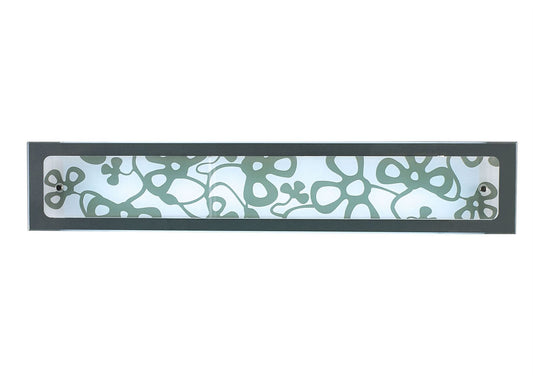 Mantra Euphoria Wall Light 1 Light T5 Medium Bar, Polished Chrome/Opal White Glass, NOT LED/CFL Compatible