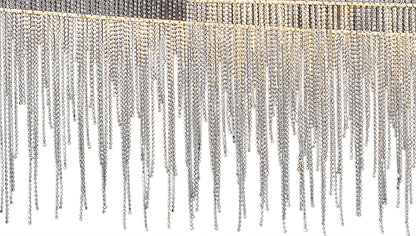 Mantra Fusion Fusion M6251 Cinna Linear Pendant 42W LED, 3000K, 4200lm, Polished Chrome/ Crystal Chain, 3yrs Warranty
