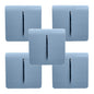 Trendi 1 Gang 2 Way 240V Screwless Artistic Modern Glossy 10 Amp Chrome Rocker Electrical Wall Light Switch in Sky Blue (5 pack)