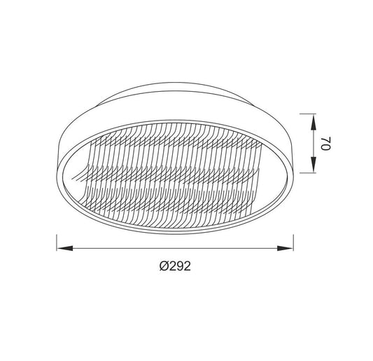 Mantra Fusion M5344 Reflex Flush 29cm Round 18W LED 3000K + 6000K, 1180lm, Aluminium/ Acrylic, 3yrs Warranty - M5344 Ceiling
