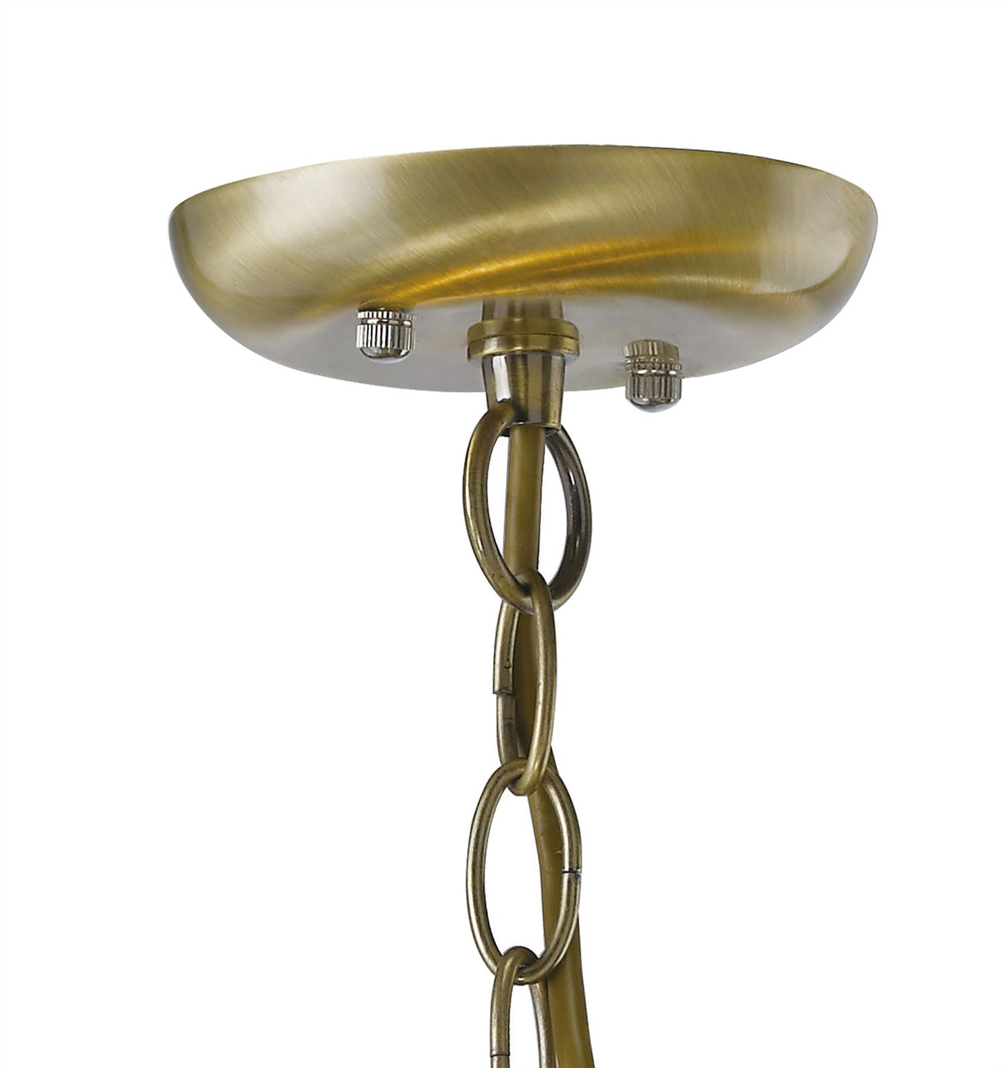 Diyas Ashton 53cm  8 Light G9 Antique Brass/Crystal Ceiling Pendant Light Fitting