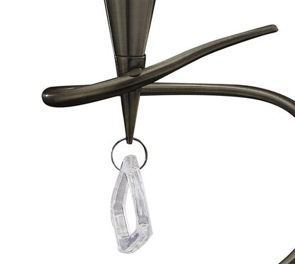 Mantra Mara Table Lamp 1 Light E14 Small, Antique Brass with Ivory White Shade