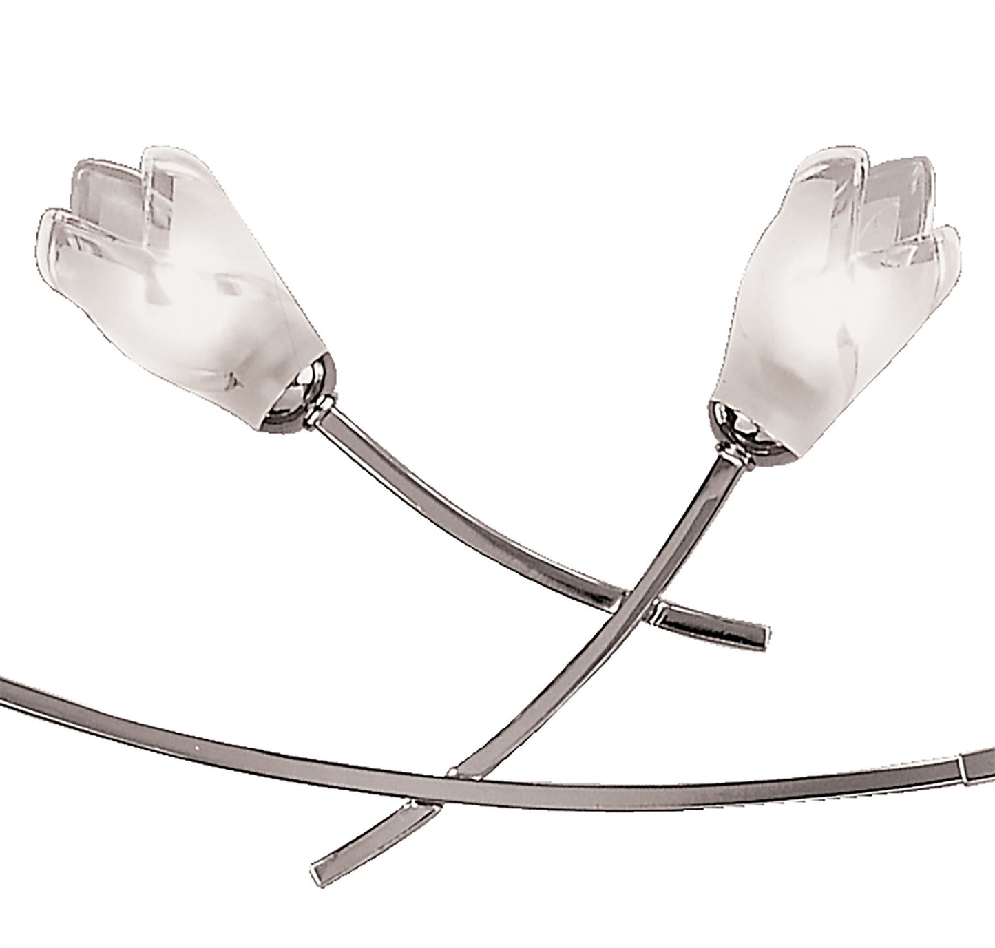 Mantra Pietra Linear Pendant 2 Arm 6 Light G9, Polished Chrome