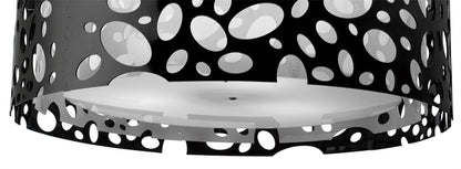 Mantra Lupin 60cm Pendant 4 Light E27, Gloss Black/White Acrylic/Polished Chrome, CFL Lamps INCLUDED