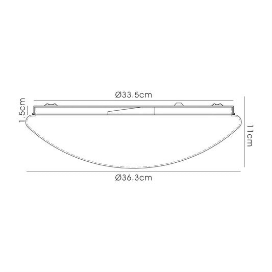 Deco Helios Ceiling Light,363mm Round,18W 1080lm LED White 4000K