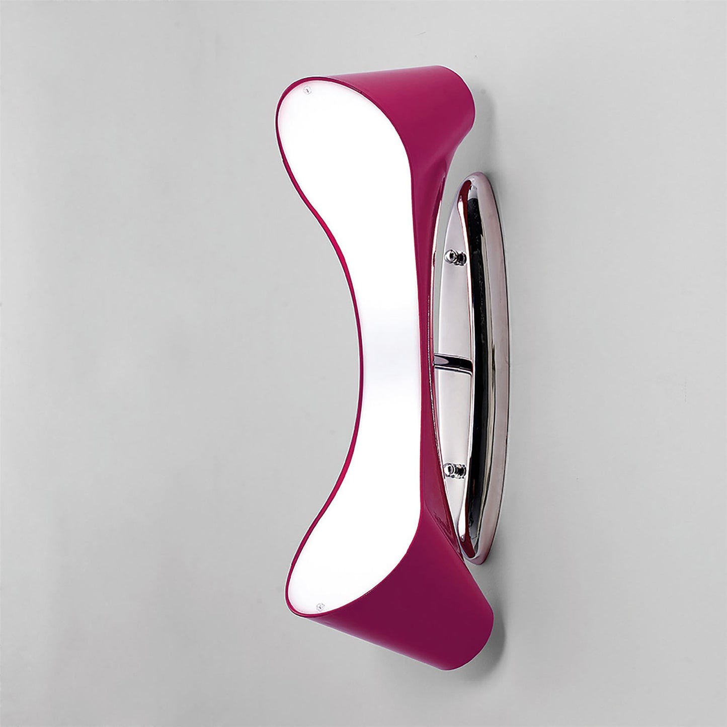 Mantra Ora Wall Light 2 Light E27, Gloss Purple/White Acrylic/Polished Chrome, CFL Lamps INCLUDED