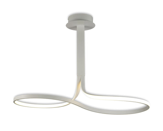 Mantra M6003 Nur Blanco Rectangular Semi Ceiling Tall 40W LED 3000K, 3200lm, Dimmable White/Frosted Acrylic, 3yrs Warranty - M6003 Ceiling