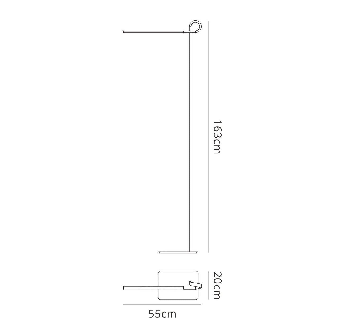 Mantra M6144 Cinto Floor Lamp 163cm, 7W LED, 3000K, 540lm Dimmable, Polished Chrome, 3yrs Warranty