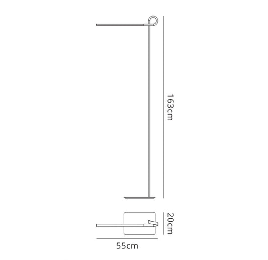 Mantra M6144 Cinto Floor Lamp 163cm, 7W LED, 3000K, 540lm Dimmable, Polished Chrome, 3yrs Warranty