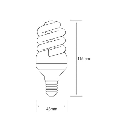 Luxram Extra Mini Sup Spiral Extra Mini Supreme Spiral E14 15W 2700K Compact Fluorescent Compact