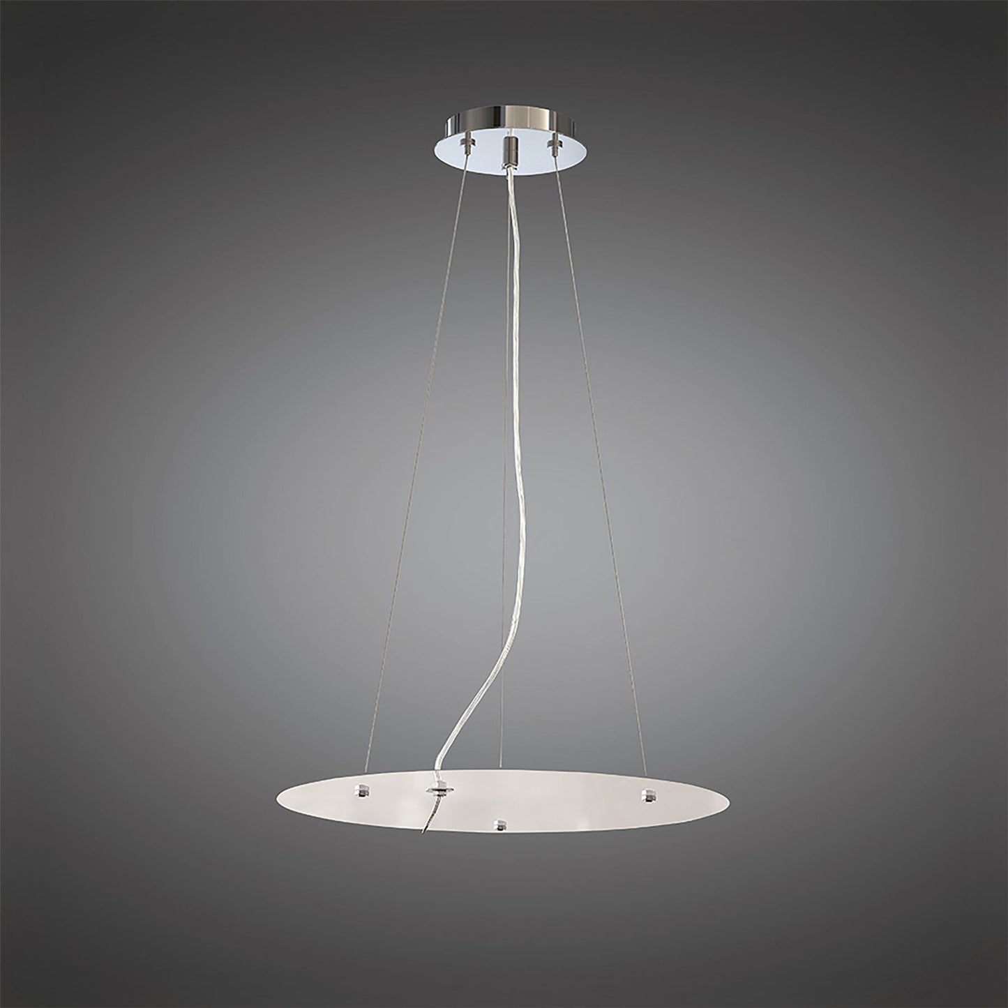 Mantra Sabina 43cm Pendant Kit 59CM, Polished Chrome/White Acrylic