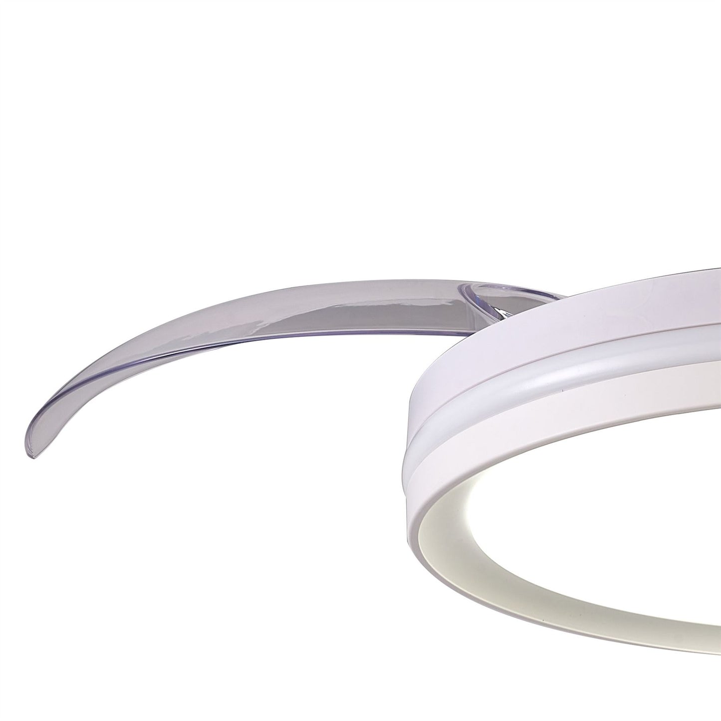 North 40W LED Dimmable White/RGB Ceiling Light With Built-In 28W DC Reversible Fan, Remote Control 3000-6500K, 2500lm, White, 5yrs Warranty