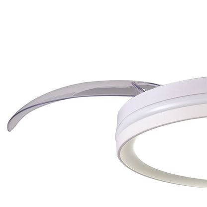 North 40W LED Dimmable White/RGB Ceiling Light With Built-In 28W DC Reversible Fan, Remote Control 3000-6500K, 2500lm, White, 5yrs Warranty