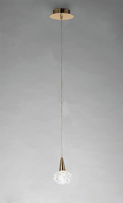 Mantra Maremagnum 12cm Pendant 1 Light G9, French Gold
