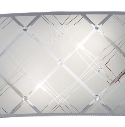 Diyas Aries Wall Light 2 Light E14 Polished Chrome/Glass