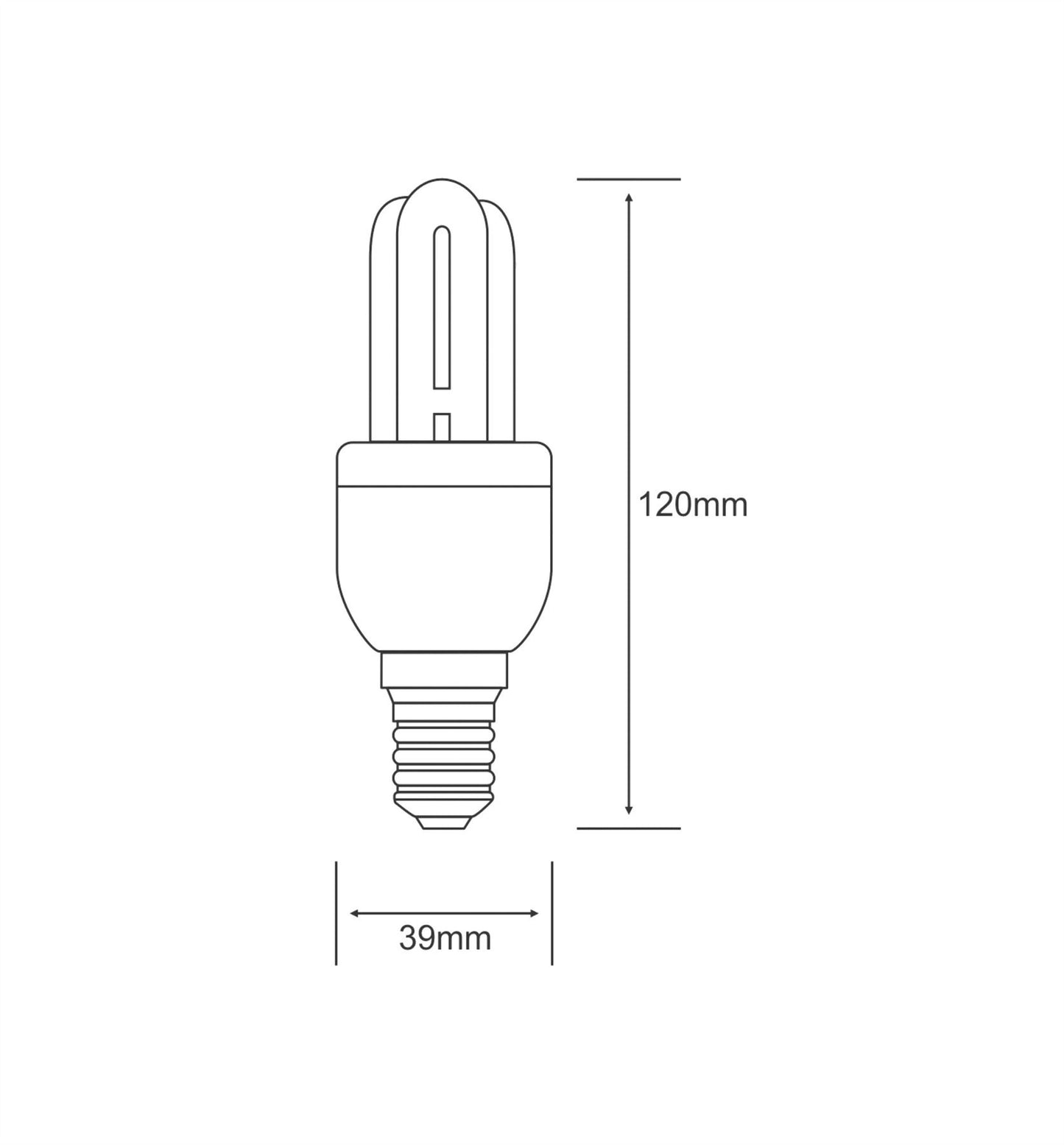 Luxram Extra Mini Supreme 3U E14 11W 2700K Compact Fluorescent Compact