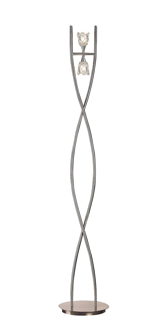 Mantra Amel Floor Lamp 2 Light G9, Polished Chrome