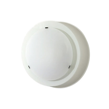 Diyas Ruby 32cm 1 Light Flush  Light Small Round Satin Nickel/Opal Glass Ceiling Light Fitting