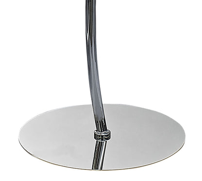 Mantra M5280 Louise Floor Lamp 2 Light E27 with White Shade Polished Chrome/Clear Crystal