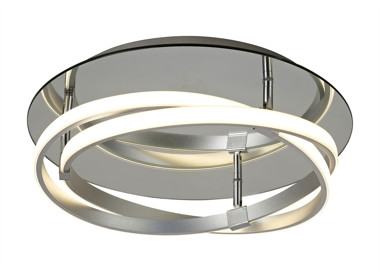 Mantra M5382 Infinity Flush 30W LED 3000K, 2500lm, Silver/Polished Chrome/White Acrylic, 3yrs Warranty - M5382 Ceiling