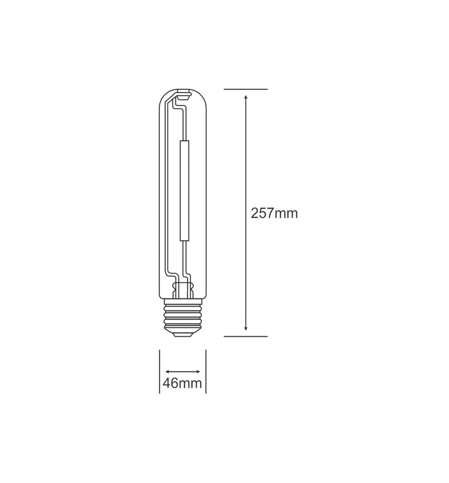 Luxram Sodium Tubular Clear E40 250W HID Sodium