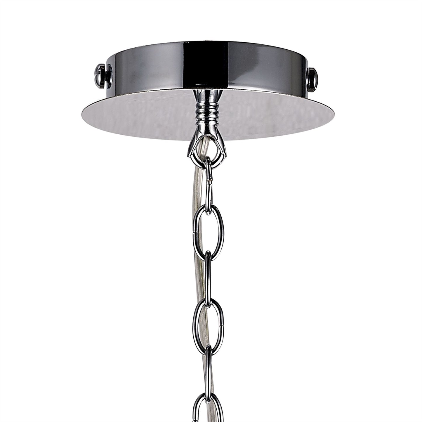 Diyas Eden 72cm  8 Light G9 Polished Chrome/Crystal Ceiling Pendant Light Fitting