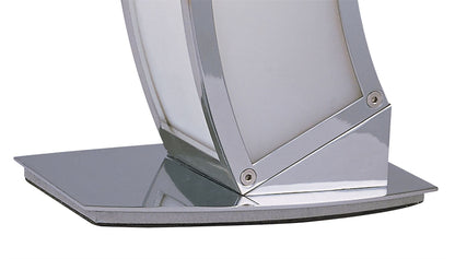 Mantra Duna GU10 Table Lamp 1 Light L1/SGU10, Polished Chrome/White Acrylic, CFL Lamps INCLUDED
