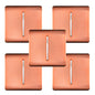 Trendi 1 Gang 2 Way 240V Screwless Artistic Modern Glossy 10 Amp Chrome Rocker Electrical Wall Light Switch in Copper (5 pack)