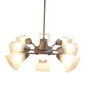 Diyas Chievo 52cm  8 Light G9 Satin Chrome/Frosted Glass Ceiling Pendant Light Fitting