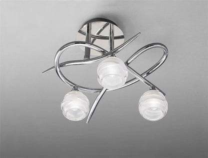 Mantra M1804 Loop Ceiling 3 Light G9 ECO, Polished Chrome