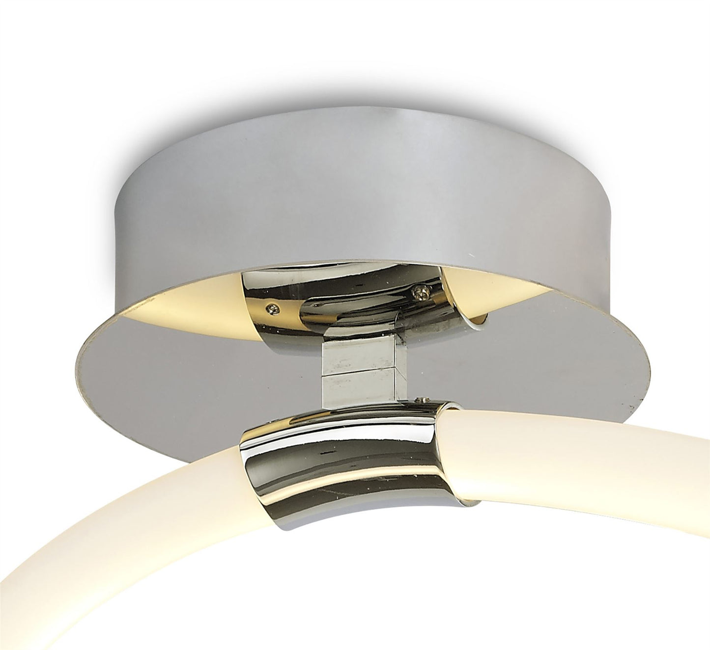 Mantra Armonia Semi Flush Small Loop, 18W LED, 3000K, 1350lm, Polished Chrome/Frosted Acrylic, 3yrs Warranty Ceiling