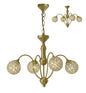 Diyas Apollo  4 Light G9 Satin Brass/Crystal Ceiling Pendant Light Fitting