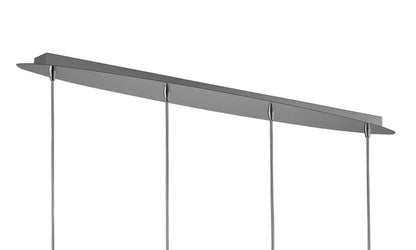 Mantra M3920 O2 Linear Pendant 4 Light G9 Line, Polished Chrome