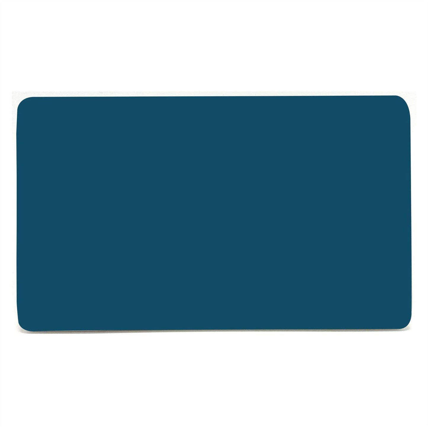 Trendi 2 Gang Artistic Modern Glossy Tactile Double Blanking Plate Midnight Blue