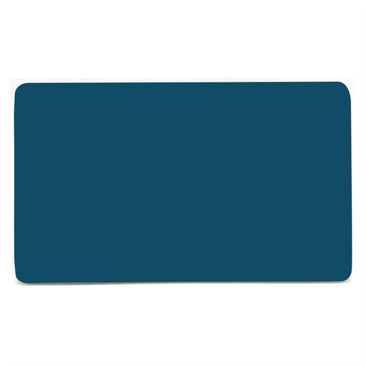 Trendi 2 Gang Artistic Modern Glossy Tactile Double Blanking Plate Midnight Blue