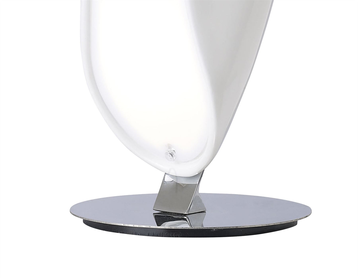 Mantra Pasion Table Lamp 2 Light E27, Gloss White/White Acrylic/Polished Chrome, CFL Lamps INCLUDED