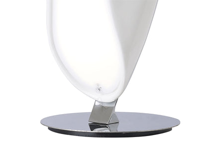 Mantra Pasion Table Lamp 2 Light E27, Gloss White/White Acrylic/Polished Chrome, CFL Lamps INCLUDED