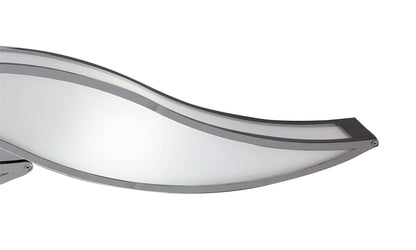 Mantra M0671 Sintesys Wall Light E27 2 Light E27 Large, Polished Chrome/White Acrylic