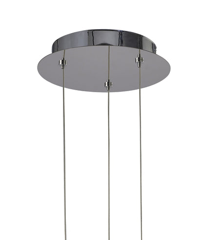 Mantra M3971 Knot Pendant 36W LED 3000K, 3600lm, Gloss Black/White Acrylic/Polished Chrome, 3yrs Warranty