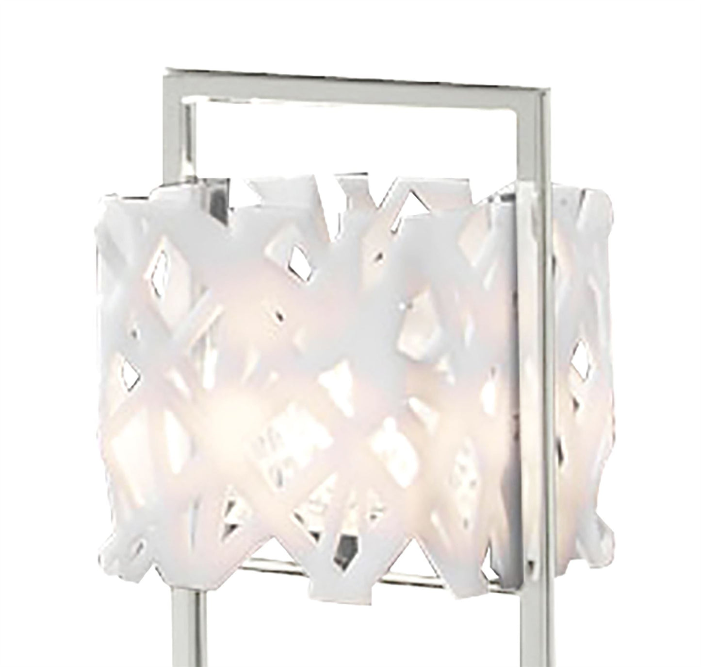 Mantra M1251 Tokio Table Lamp 1 Light G9, Gloss White/Polished Chrome
