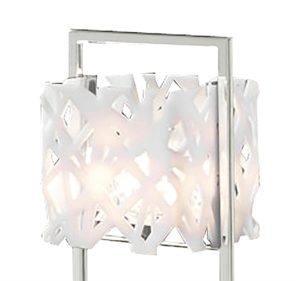 Mantra M1251 Tokio Table Lamp 1 Light G9, Gloss White/Polished Chrome