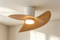 Ona 70cm 18W LED Dimmable Ceiling Light With Built-In 30W DC Fan, 3000-5000K Remote Control, 3600lm, White/Wood, 5yrs Warranty