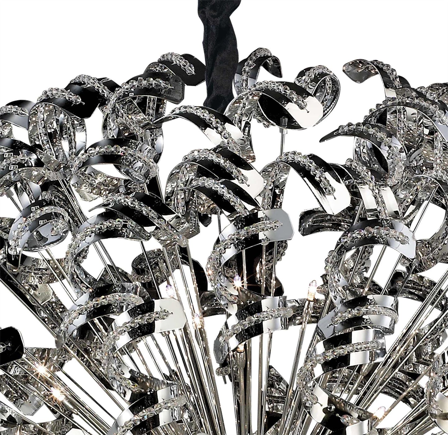 Diyas Esme 120cm  54 Light G4 Polished Chrome/Crystal, NOT LED/CFL Compatible Item Weight: 40kg Ceiling Pendant Light Fitting